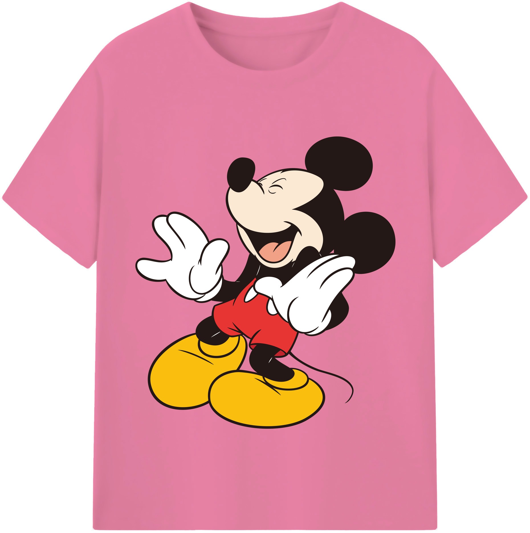 （画像用） ミッキーマウス Mickey Mouse 綿100％半袖Tシャツ（フロントプリント）
